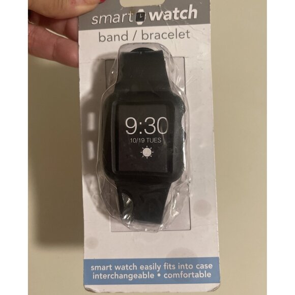 Apple Watch 42mm Case BLACK Band, Smart Watch Easily Fits into Case - Picture 3 of 6